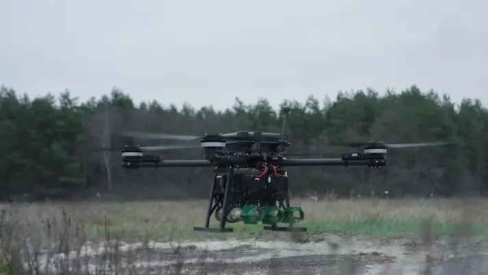 Heavy-lift drone with payload